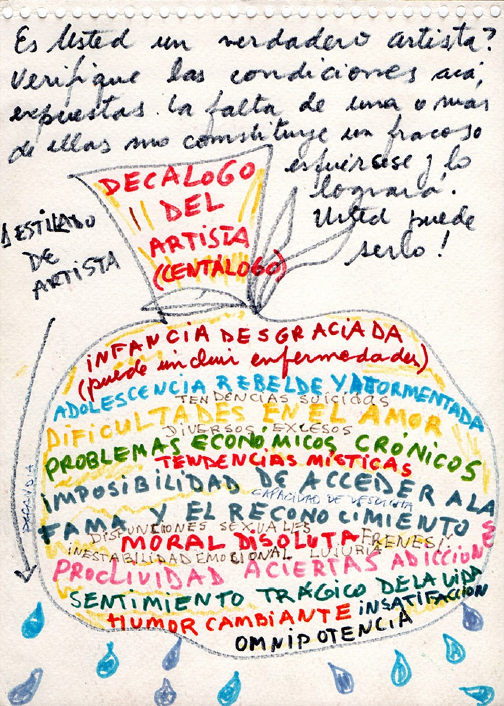 Decálogo del artista (centálogo)