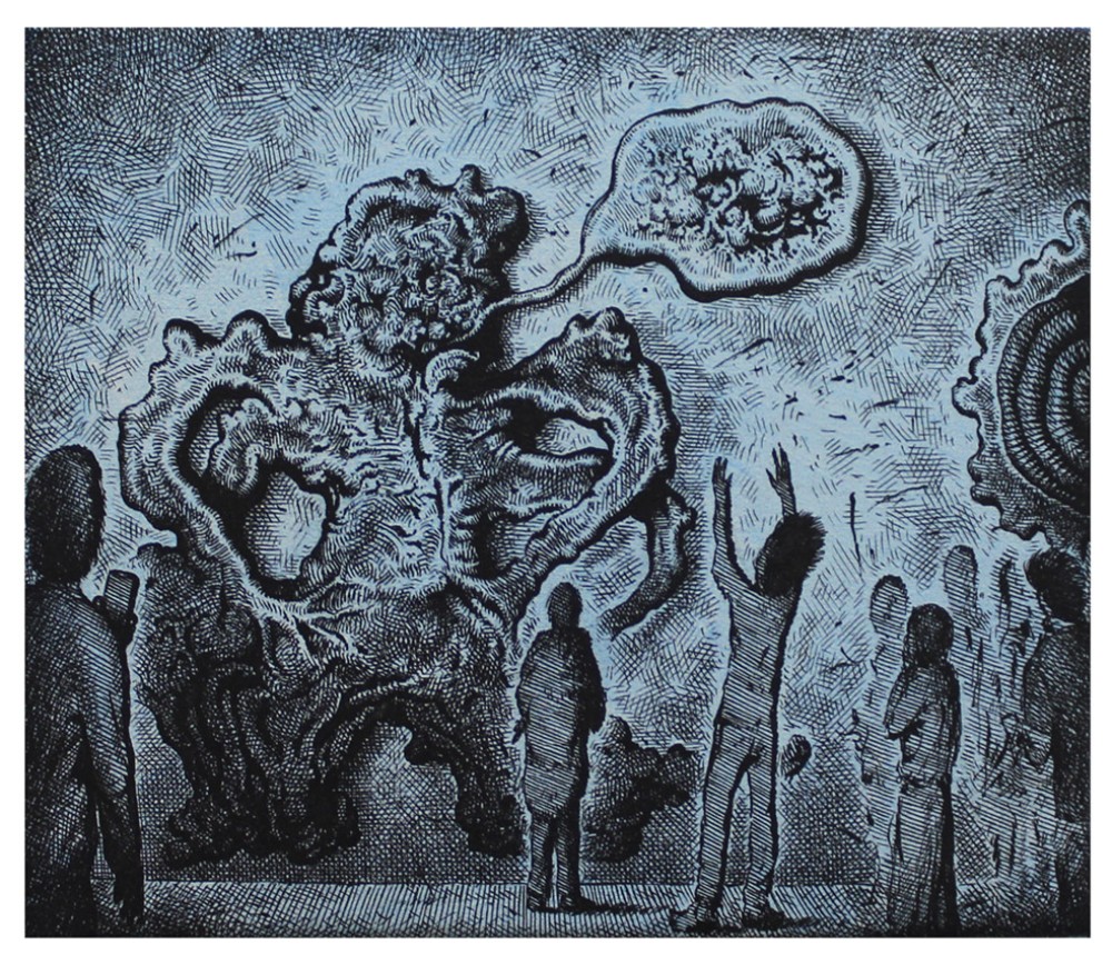 Escena del momento de confusión en el museo