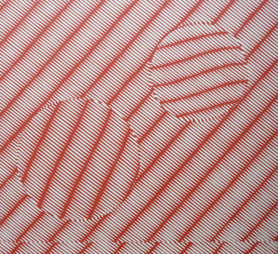Giro y circulos sobre rojo